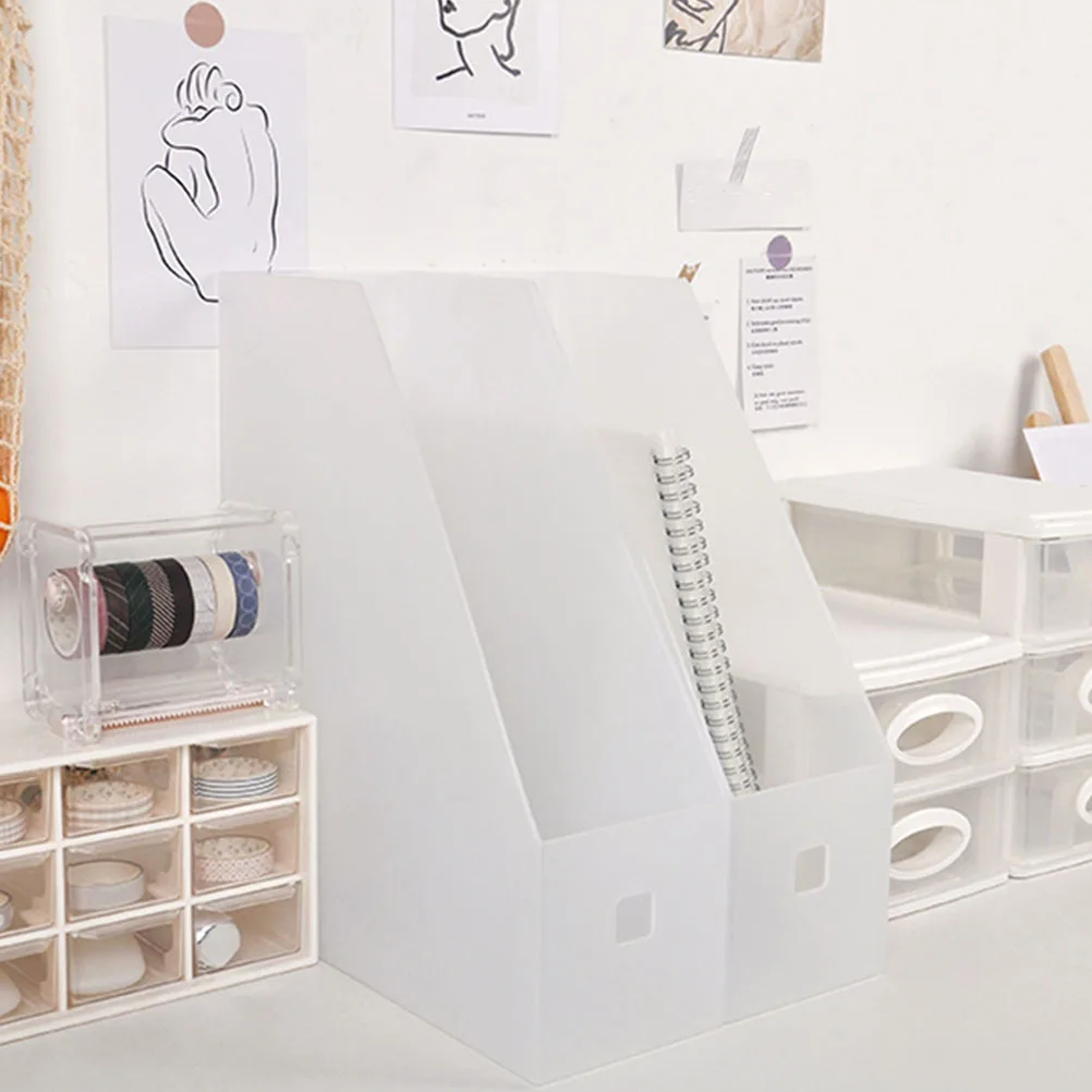 3 قطعة تخزين المستندات منظم سطح المكتب حامل المجلد لمكتب المدرسة رف الكتب العمودي متعدد الوظائف رف الملفات مكتب #5