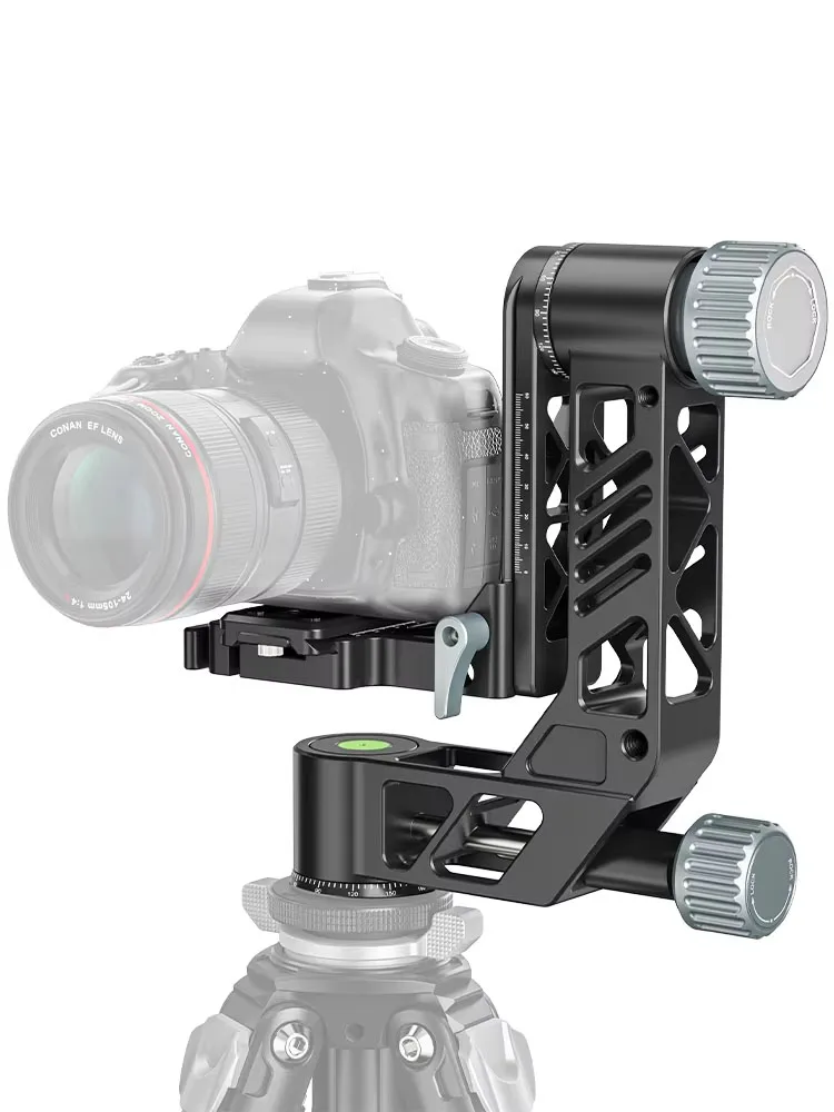 Głowica statywu gimbal WEYLLAN PH7S Profesjonalna, wykonana z włókna węglowego, wytrzymała, do lustrzanek cyfrowych i teleskopów, udźwig do 25 kg, płytka Arca Swiss Q.R. — zdjęcie 2