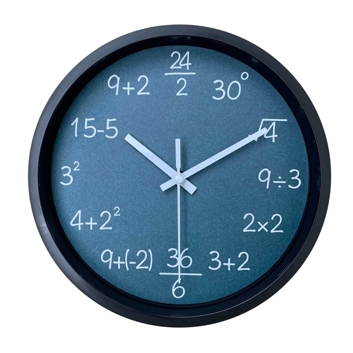 1pc mathematical function formula design wall clock, children\'s teaching clock, learning wall clock, home silent wall clock