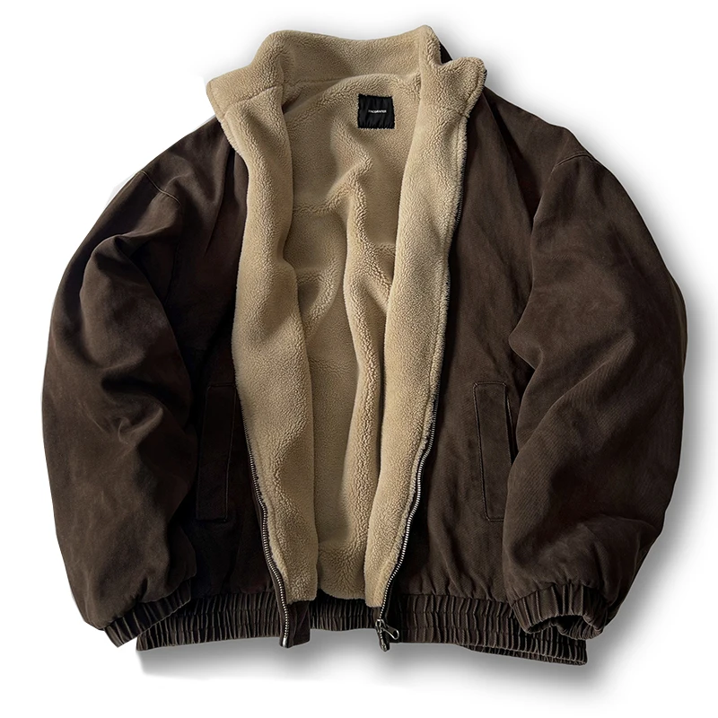 일본 빈티지 폴라 플리스 자켓 남자 겨울 고품질 두꺼운 자켓 한국 streetwear 느슨한 커플 유행 따뜻한 코트 남성