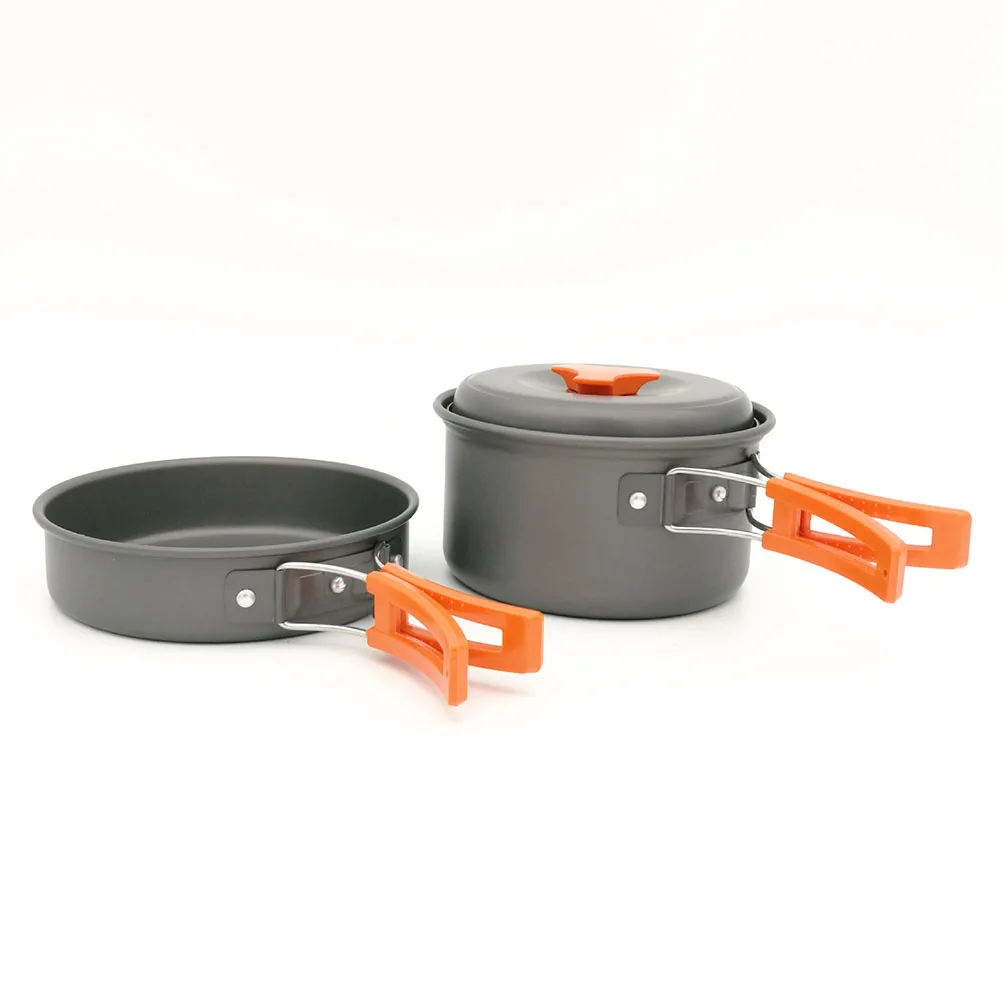 

8 Pcs Camping Cookware Set Lightweight Durable Aluminum Kit for Hiking Backpacking Picnic Outdoor Activities Including