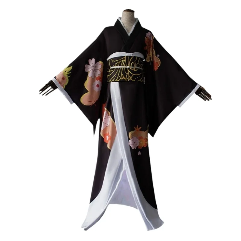 

Женский костюм Kibutsuji Muzan, аниме Kimetsu No Yaiba, костюмы для косплея, кимоно, униформа, одежда, парик, платья, комплект на Хэллоуин