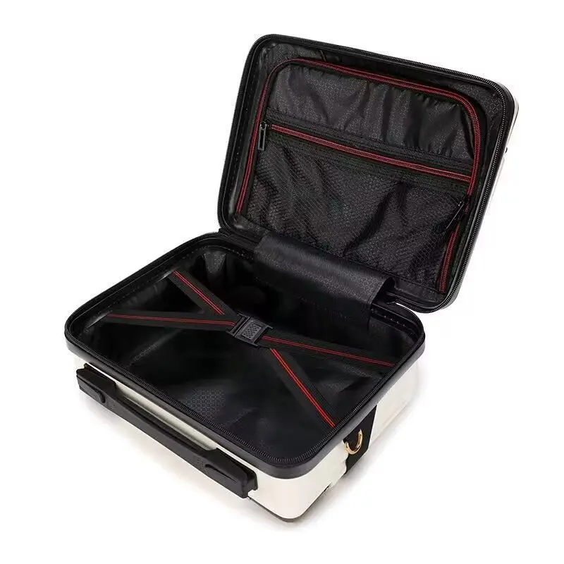 Portable Luggage 14 Inch Small Lightweight Suitcase Toiletry Storage Bag Makeup Case