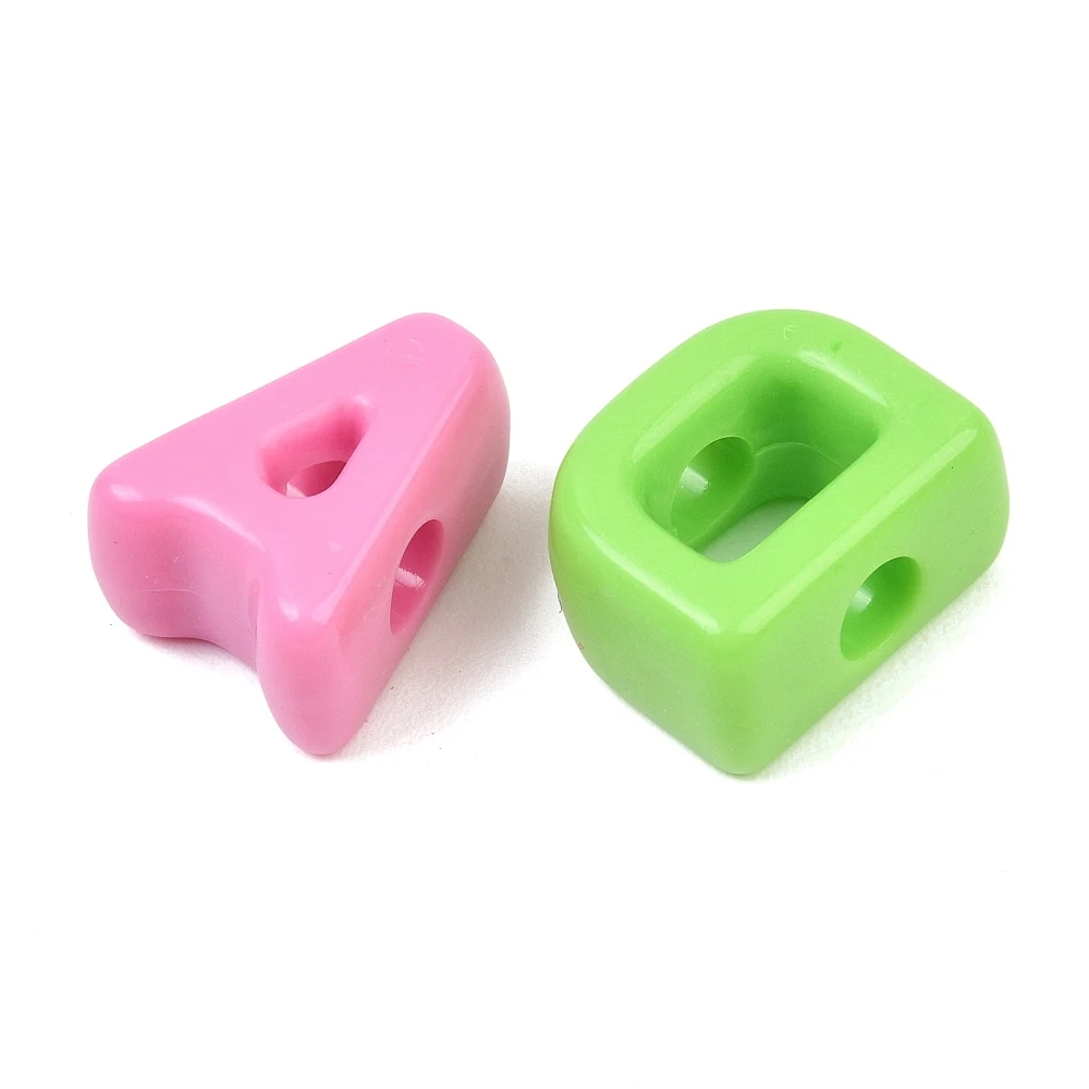 PandaHall 500g Zufällig Gemischte Farben Opake Acryl-Buchstabenperlen, 20,5-22x16-26x11,5mm für Individuelle Namensketten-Schmuckherstellung – Detail 1