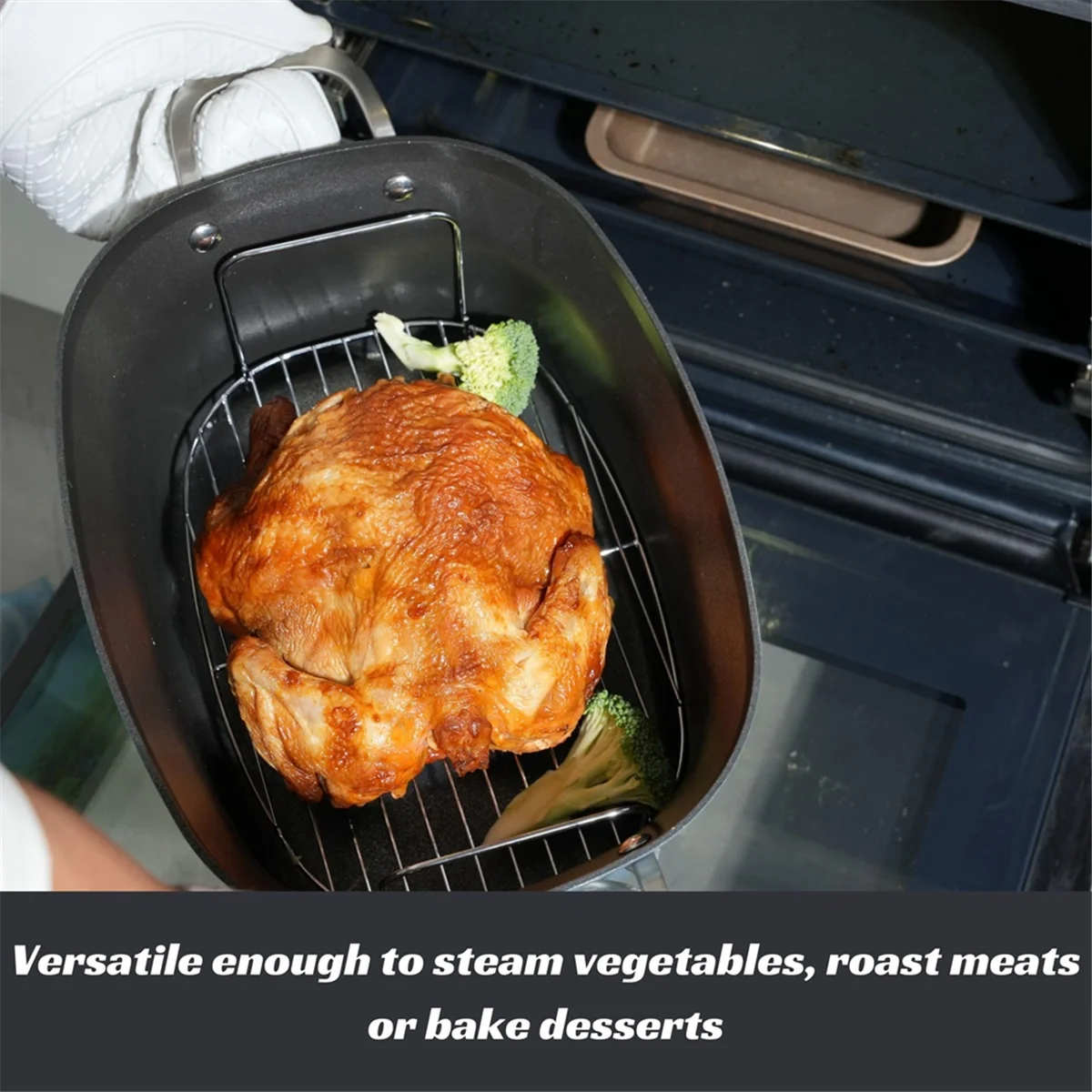 

Chorme Coated Steamer Rack - Steam and Roast Rack Accessories Replacement for Ninja Foodi Possible Cooker Pro 8.5 QtHUG