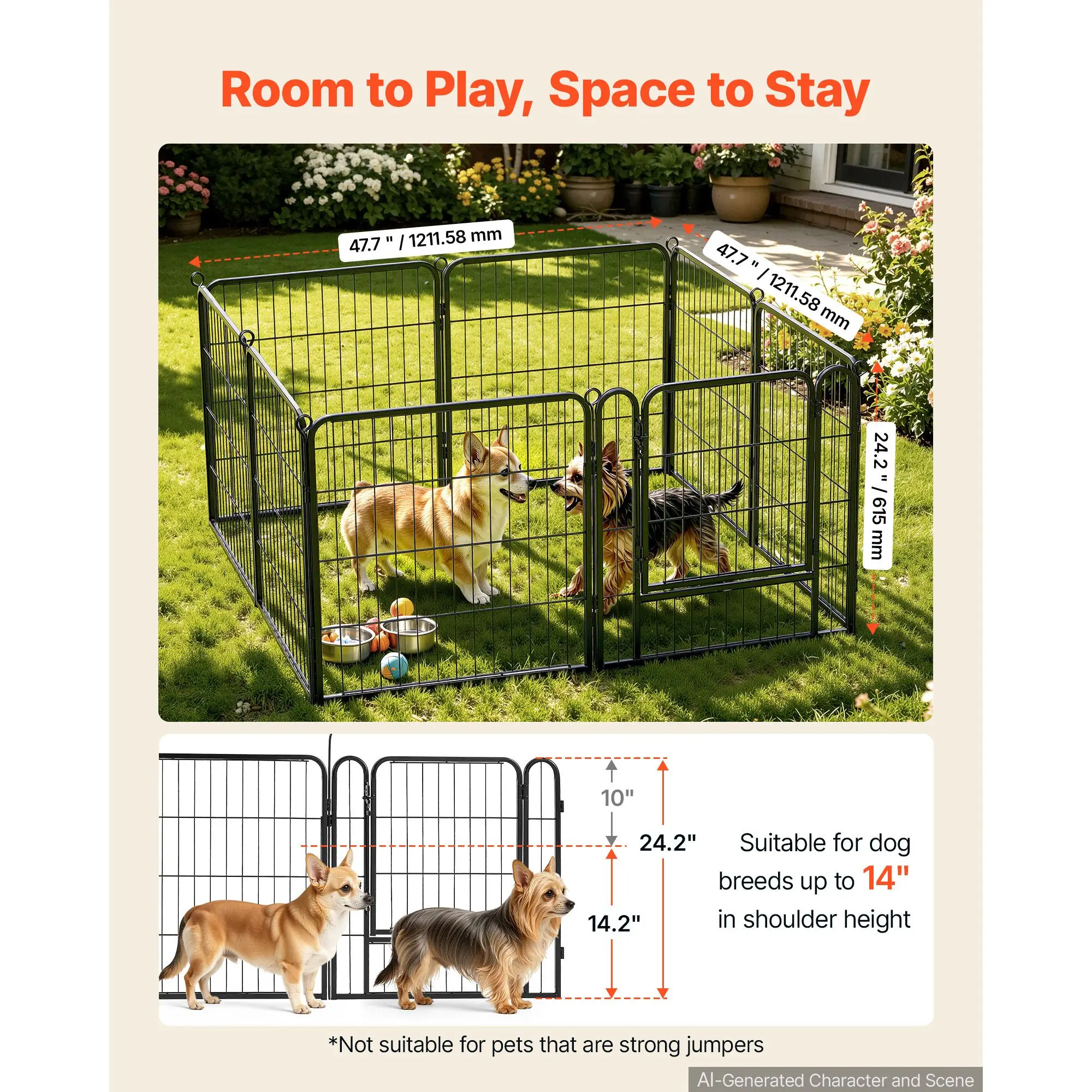Cercado para Cães de 24 Polega - Outdoor Camping Dog Fence avaliação e preço