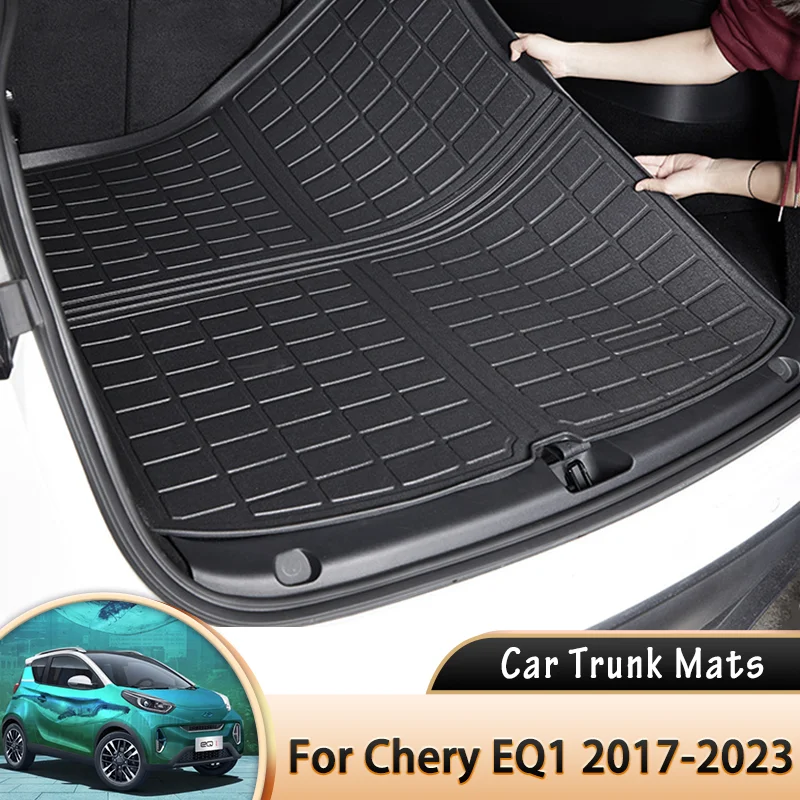 

Для Chery eQ1 MASADA EQ1 S51 EV iCar 2017 ~ 2023 EVA Автомобильный багажник Подкладка для багажника Задние коврики для багажника Поднос для ковров Водонепроницаемый коврик