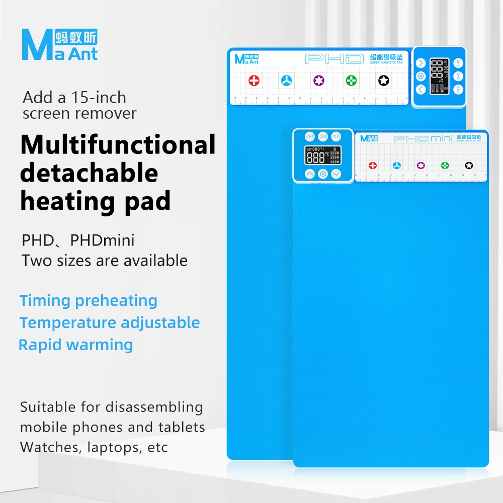MaAnt PHD Mini LCD Screen Separator 15-inch Platform Pre-heating Rapid Warming Phone IPad Remove Repair LCD Disassembly Tool Set