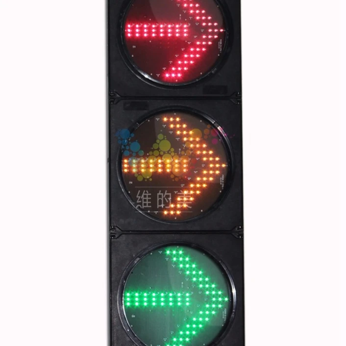 400mm Red Yellow Green Arrow Signal With One Digital Countdown Timer Traffic Lights For Sale