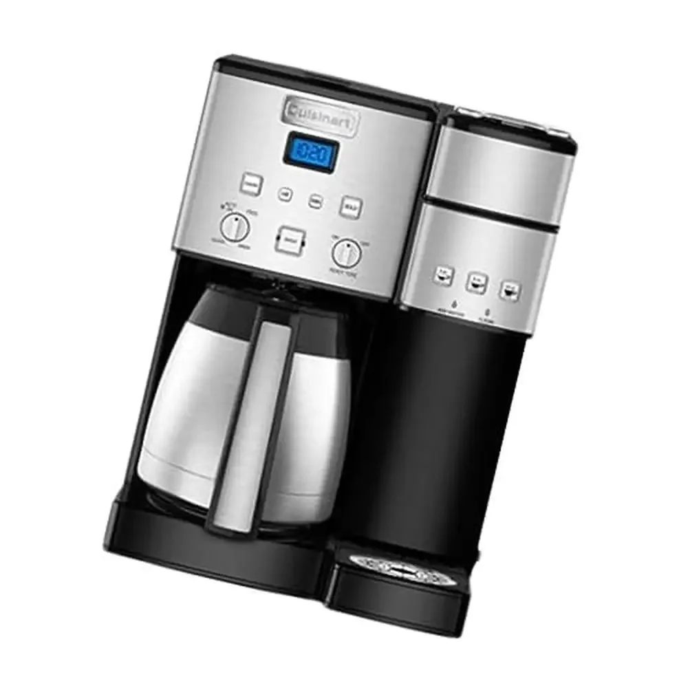 10-Cup Stainless Steel Coffee Center Brewer with Thermal Carafe and Single-Serve Feature Energy Save Mode 24H Brew Start Brew