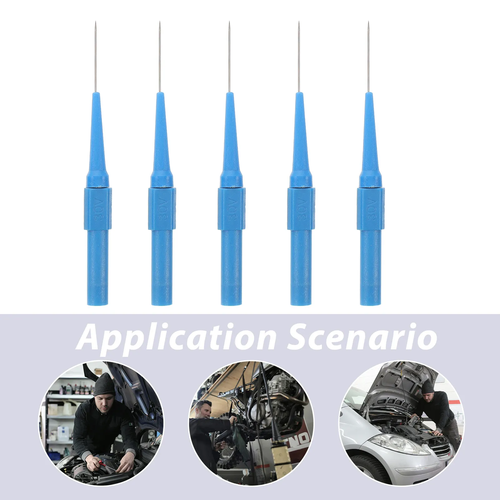 5pcs Test Kit Multimeter Probe Set For Automotive Electrical Testing Back Probe Pins Car Circuit Tester Meter Leads Repair Tools