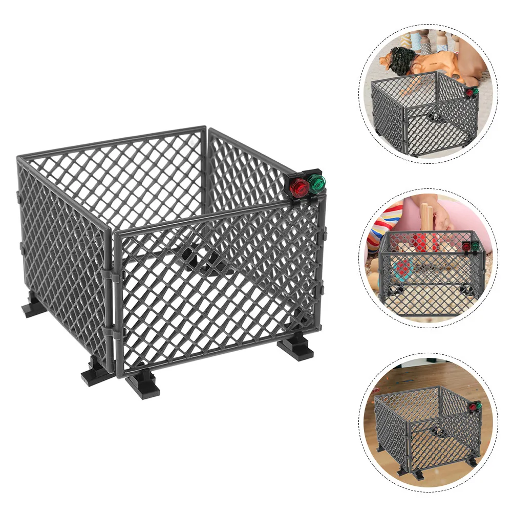 

1Set Warning Protective Net Assembly Set Miniature Fence DIY Building Kit for Micro Landscape Base Scene Decoration Plastic