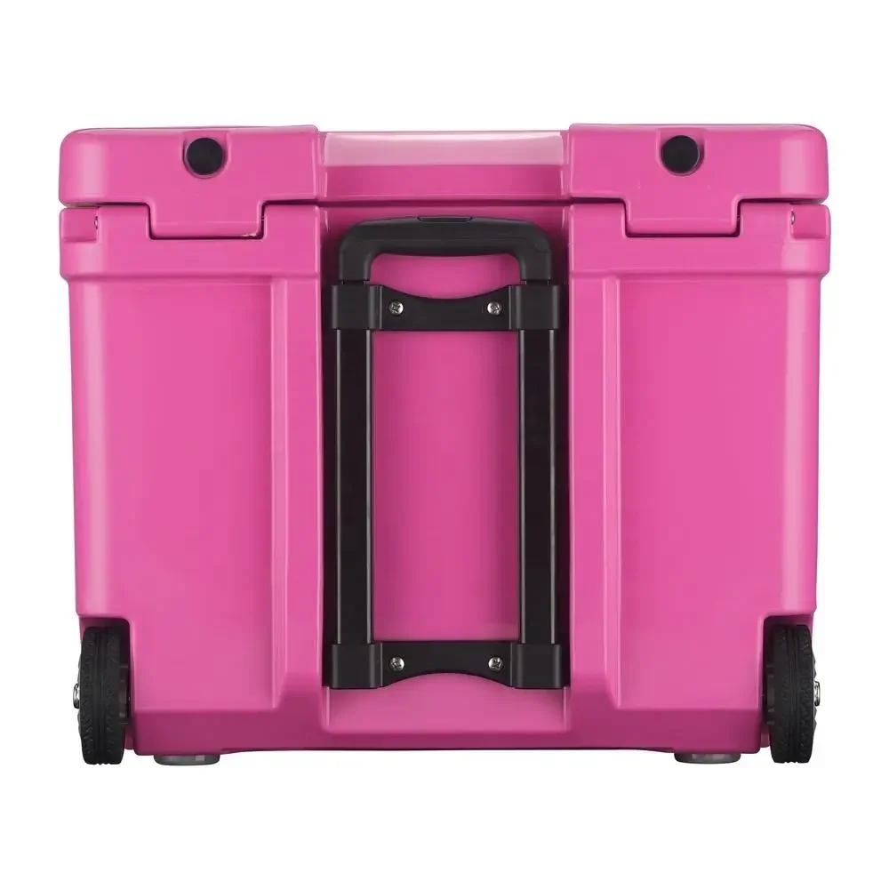 Rotomolded freezer campismo com rodas e alça retrátil, 45qt