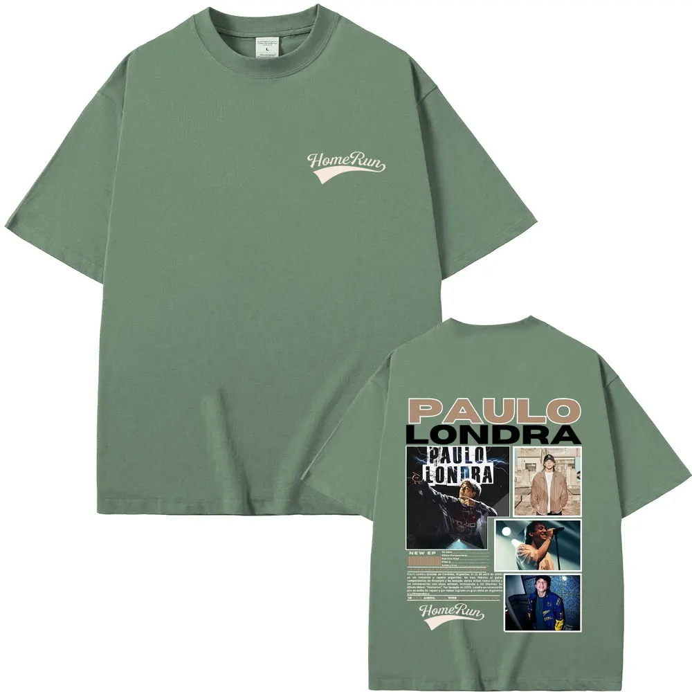 

Rapper Paulo Londra Homerun T-shirt Men Women Fashion Hip Hop Street Crewneck T Shirts Men's High Quality Cotton Vintage Tshirt