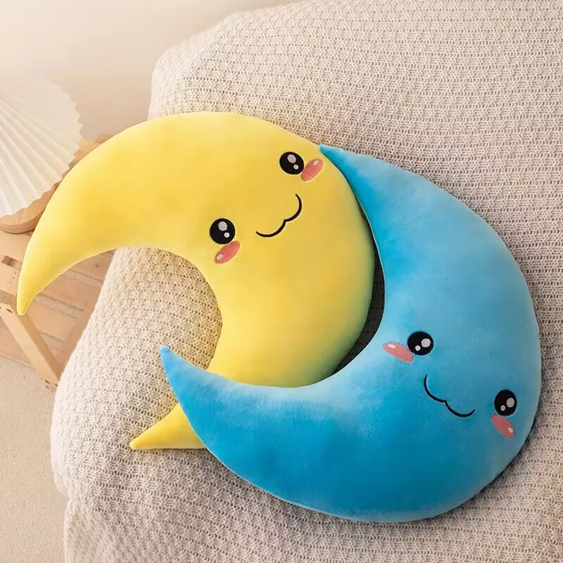 Yellow Blue Moon Plush Doll Stuffed Toys 30CM