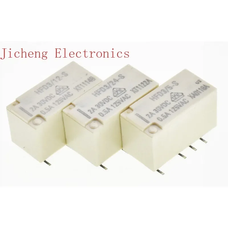 

10PCS Relay HFD3 - 5/12/24 S L2L1 8 Pin 2A 30VDC