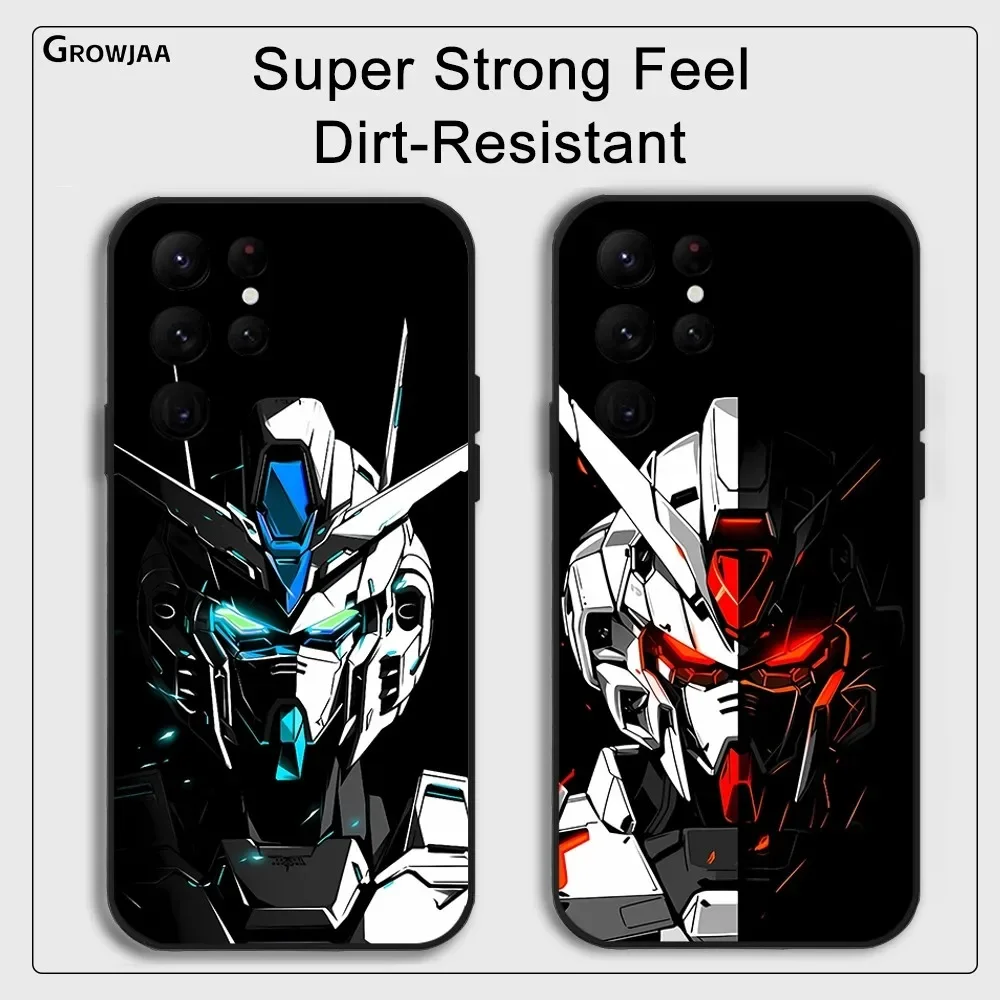 Cartoon Bandai Gundam Phone Case for Samsung Galaxy S24 Ultra S22 S23 Ultra S21 S20 5G Protective Silicone TPU Funda