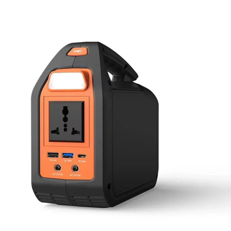 150W Portable LiFePO4 Solar Power Supply with MPPT Controller Air Compressor & Pure Sine Wave Inverter-Emergency & Outdoor Use