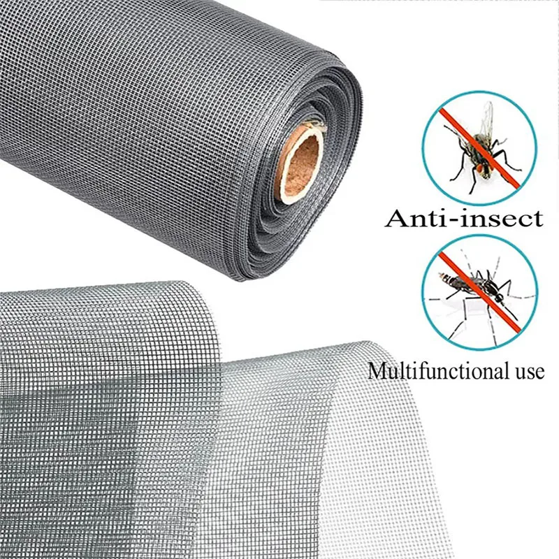 Multi Functional Mesh Roll, Black Mesh, Easy to Cut, Wide Coverage, Customizable Roller Shutter Mosquito Net Screen Window Mesh