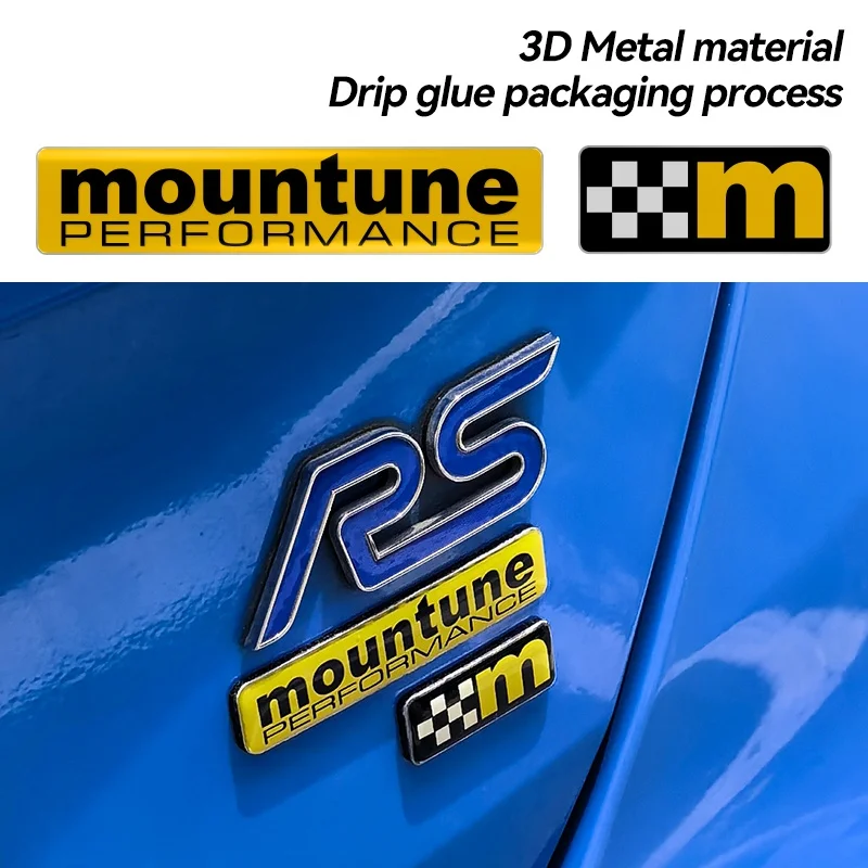 For Ford focus  Fiesta Mondeo Mustang M Golf 3D Metal Logos mountune m Car Body Kits Decoration