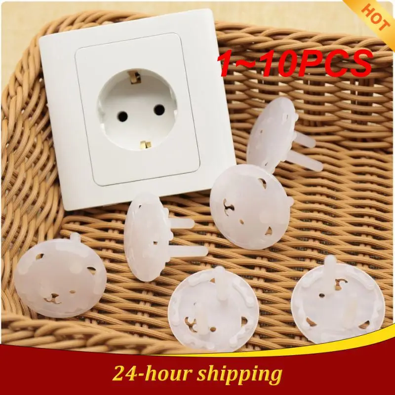 1~10PCS Baby Safety Child Electric Socket Outlet Plug Protection Security Two Phase Safe Lock Cover Kids Sockets Cover Plugs