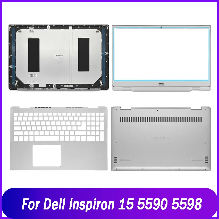 

Новая задняя крышка для ноутбука DELL Inspiron 15 5590 5598, задняя крышка ЖК-дисплея, передняя Безель, Упор для рук, Верхняя Нижняя деталь, 039T35 39T35, серебристая