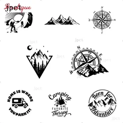 Waterproof cover scratch multi style sports adventure vinyl car stickers, compass packaging vinyl mountain car styling car hood