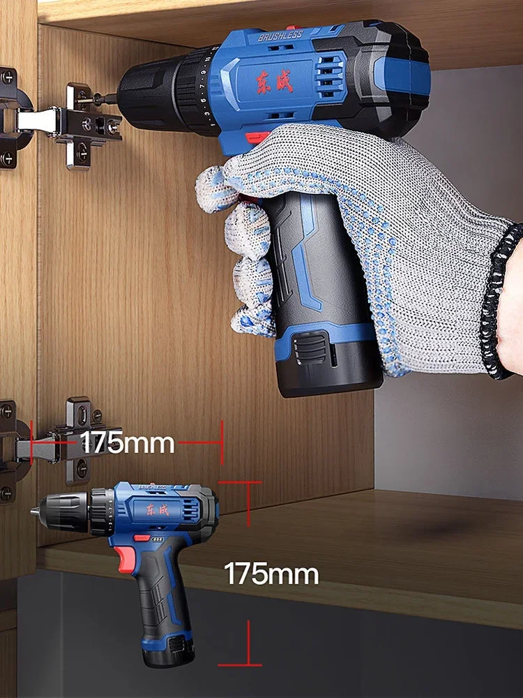 Imagem -05 - Dongcheng-furadeira Elétrica sem Fio Ferramenta Profissional sem Escova Dual Velocidade Plataforma de Bateria Universal 12v 35nm 1600rpm Dcjz23