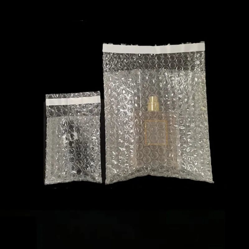 

50pcs/pack Plastic Wrap Envelope Self-adhesive Bubble Mailer Packing Bags Clear Shockproof Shipping Packaging Bag Film Wholesale