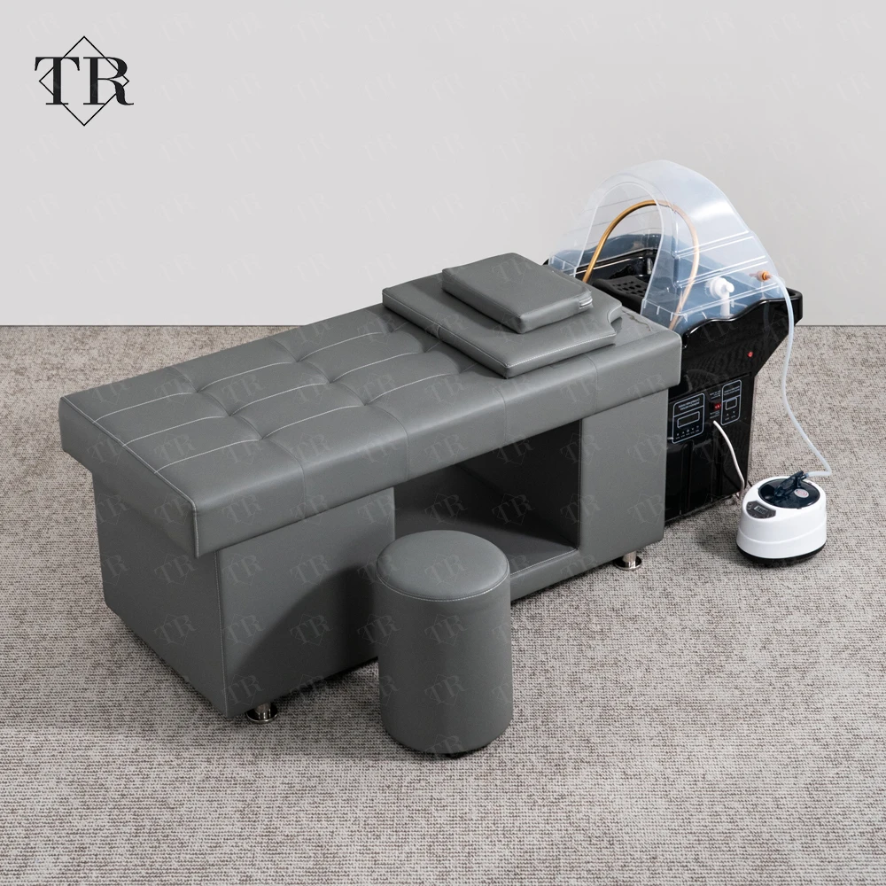 2026 Luxury Modern Design Hair Wash Salon Lay-Down Shampoo Bed Japanese Head Spa Therapy Fumigation Shampoo Basin
