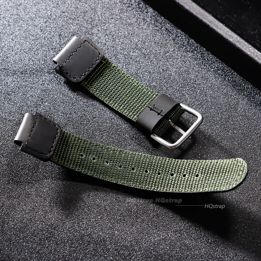 18mm Nylon Canvas Watchband for Casio W800H Sport Wristband for AE-1200WH/SGW-300/AQ-S810W F91W MRW-200H Replacement Bracelet view 3