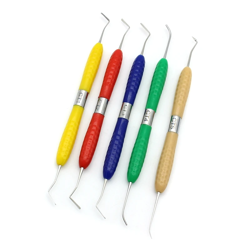 5Pcs/Set Dental Resin Spatula Aesthetic Restoration Tool Kit Composite Resin Filler Instrument CT1-CT5