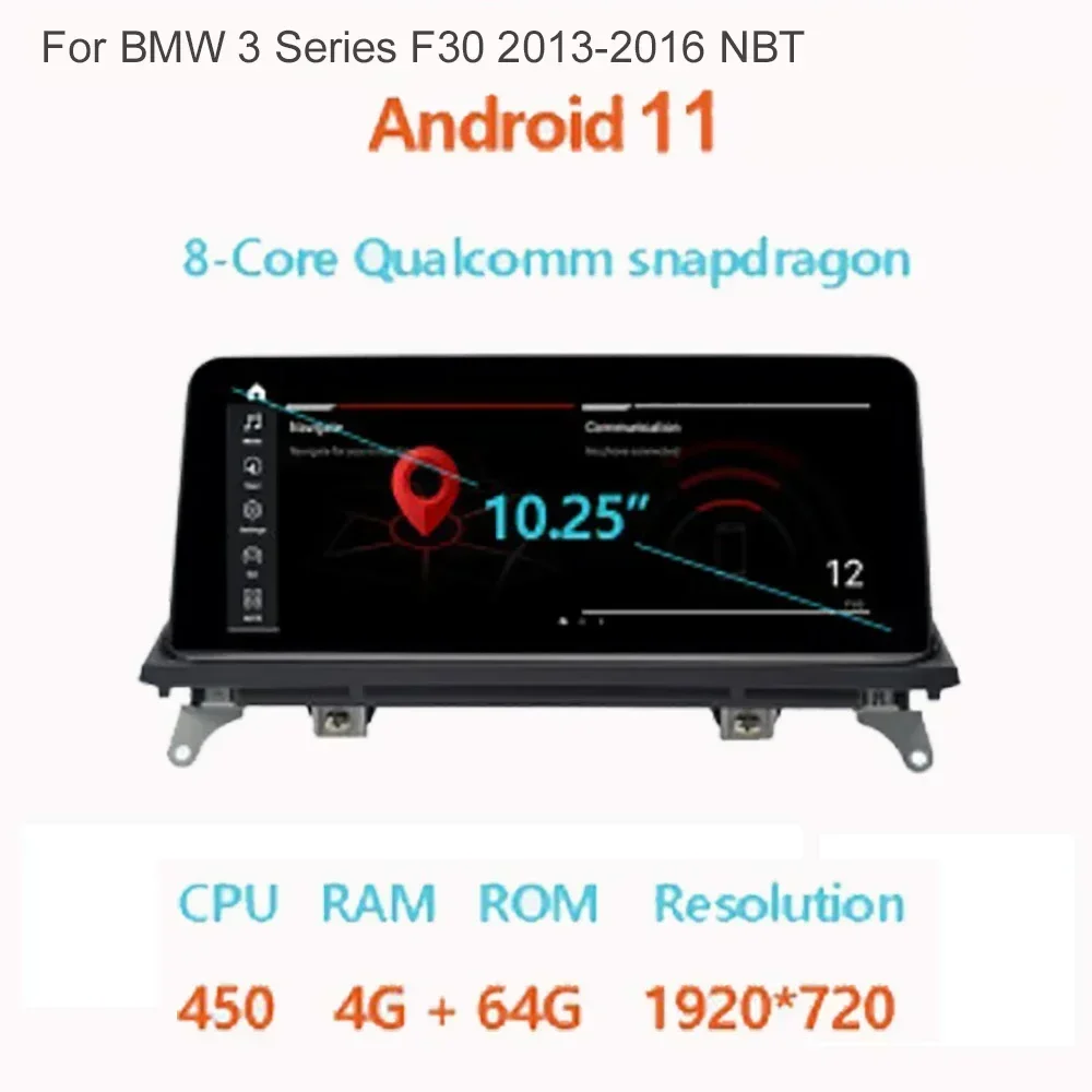 Wireless CarPlay  Android 11 Touch Screen for BMW 3 Series F30 NBT Carplay GPS Navigation Radio Multimedia