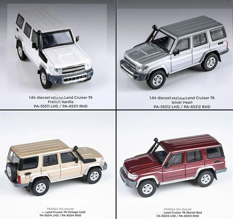 Para6464 1/64 Scale LandCruiser 76 Diecast Alloy Toy Cars Simulation Model For Collection gift