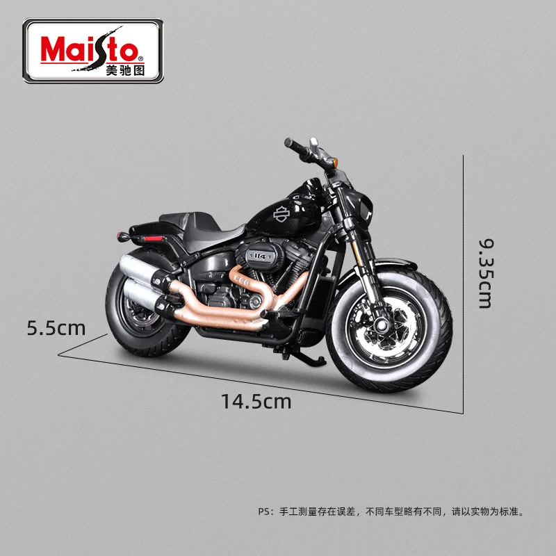 Maisto 1:18 2022fat Bob114 Racing Harley Davidson Series Motorcycle Collectible Motor Model Collection Model Toy For Child Gfits