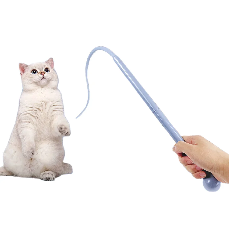 1Pcs Cat Toy Simulation Mouse Tail Teasing Cat Stick Pet Cat Gnawing Hunting Interactive Toy Creative Sound Toy Pet Supplies