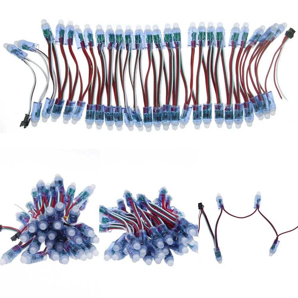 Lumière Pixel LED numérique étanche, 12mm, WS2811, document complet, DC 5V, IP68, RVB 500 2811 IC, Noël, 1903 pièces
