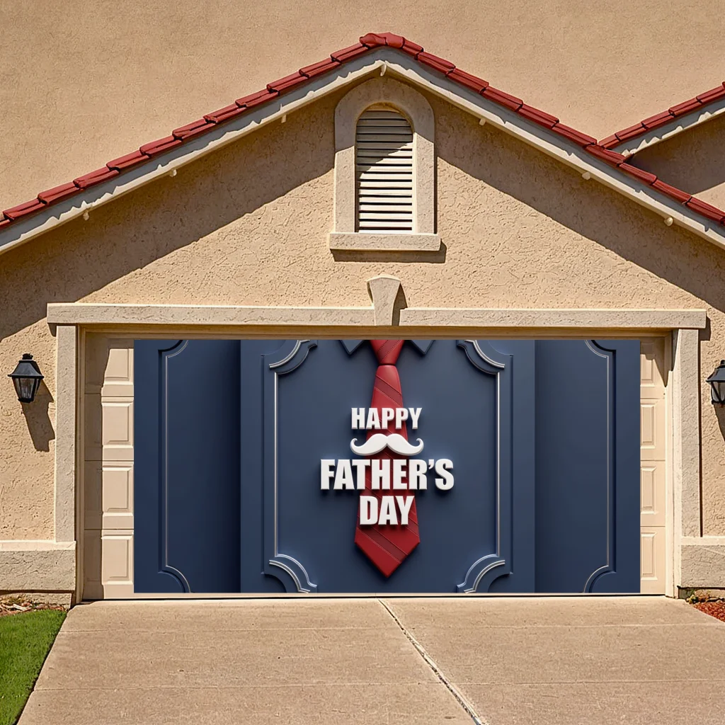 Ilustrasi Spanduk Hari Ayah Spanduk Hadiah Dekorasi Hari Ayah Spanduk Liburan Merah dan Biru untuk Pesta Perayaan Liburan