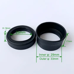 2PC 27-34mm microscopio binoculare telescopio piccolo oculare in gomma morbida Cup Eyeshield Eye Guard Cover per laboratorio di biologia fisica