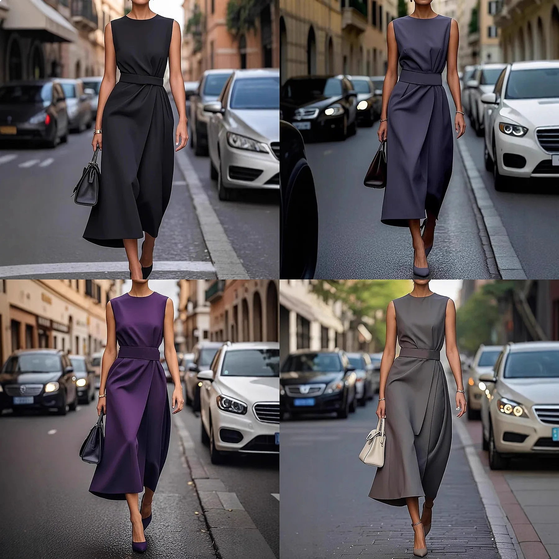 

Elegant Solid Sleeveless Dress Spring Summer Casual Long Dresses Women Fashion Bodycon Jumpsuit Playsuit