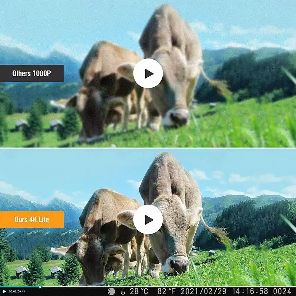 36MP Outdoor Wildlife Nachtzicht Bewegingsjacht Expert Camera 4K 2K Kaart Wifi Trail Camera 4G Jacht