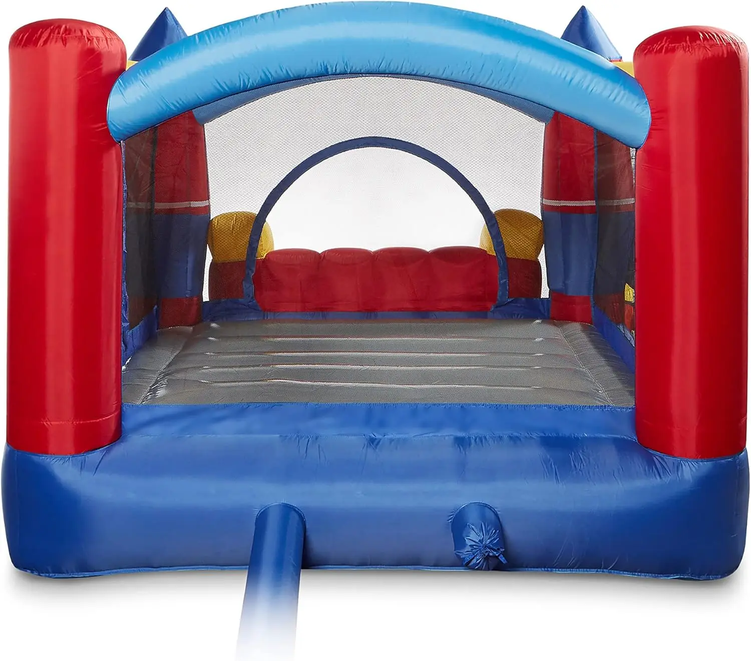 Aufblasbares Hüpfhaus und Gebläse, Raketen-Themen-Türsteher für Kinder mit Rutsche, inklusive Pfähle und Reparaturflicken
