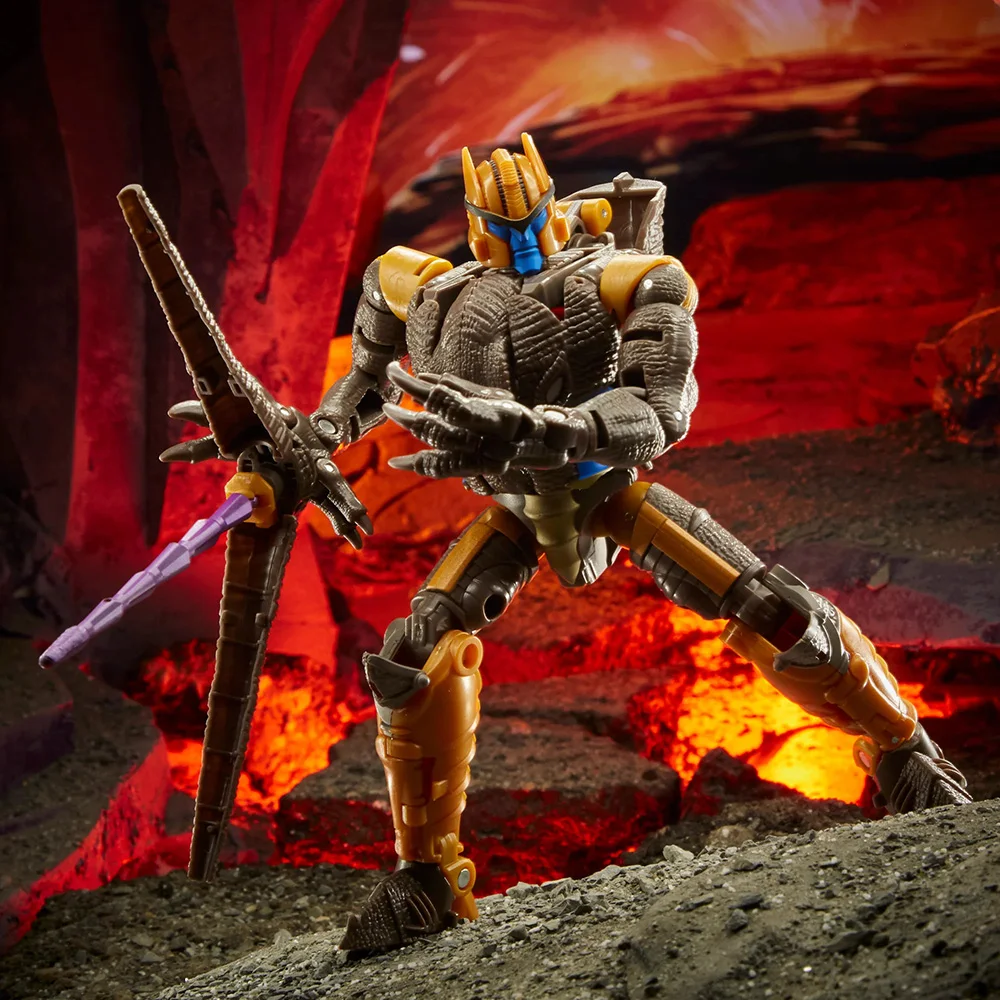 [En stock] Hasbro Transformers War for Cybertron Kingdom Dinobot 18cm Voyager Class coleccionable Anime figura de acción modelo Juguetes