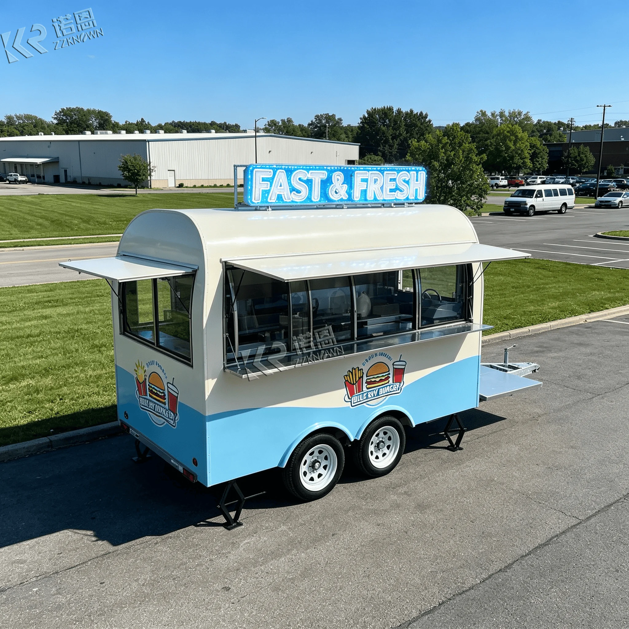 Food Truck With Snacks - 2,2 m ODM Modifizierter Gebogener Food