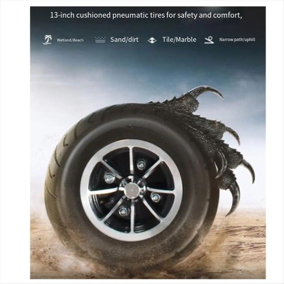 【Buy New】RC Tires, Rockys Terrain Tires, Environmentally Friendly Tires, Deep-Tread Anti-Slip