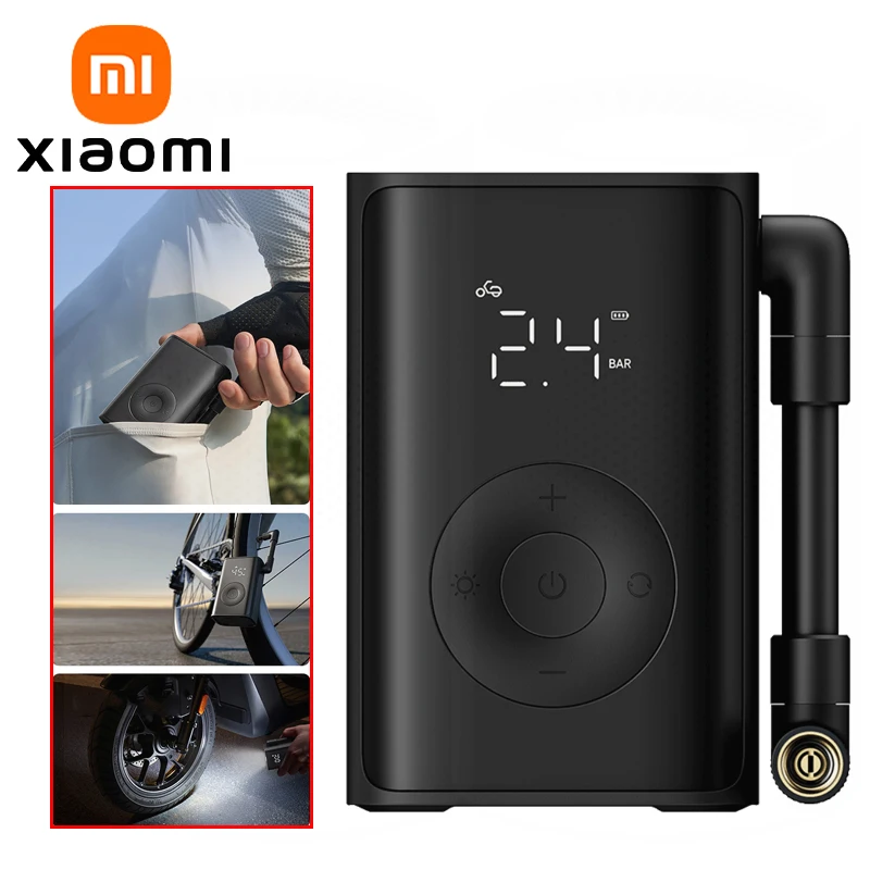 

2025 New XIAOMI MIJIA Portable Air Pump,Electric Inflator Pump,240g 150PSI,Tire Pressure Detection,Built-in lighting,LED Display