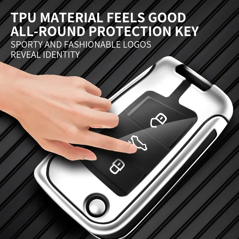 Car TPU Zinc Alloy Key Case Bag For Skoda Octavia 2 3 A5 A7 Fabia Superb Kodiaq Karoq Car Key Chain Metal Key Shell Accessories