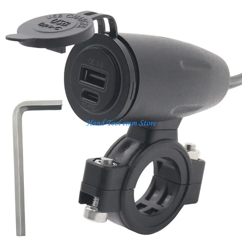 

H37F 45W PD USB C & 18W QC3.0 Car Socket Power Outlet for Galaxy Note 20/10 S21/20/10 Dual USB Outlet for Truck