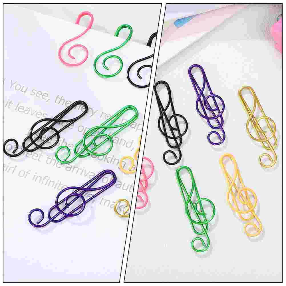 75 Pcs Note Paper Clip Binder Folders Large Clips Metal Paperclips Music Office Supplies Document File Notes Work Fixing Clamp