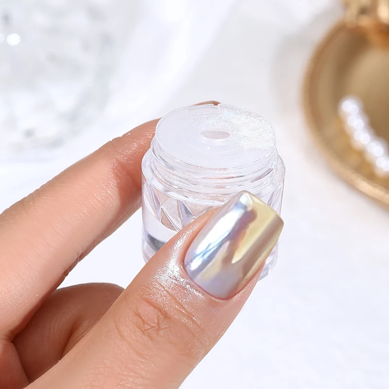 Nail Glitter Holografische Spiegel Effect Chroom Nagel Poeder Voor Nagels Pollen Reflecterende Aurora Zeemeermin Manicure Kunst Decoratie